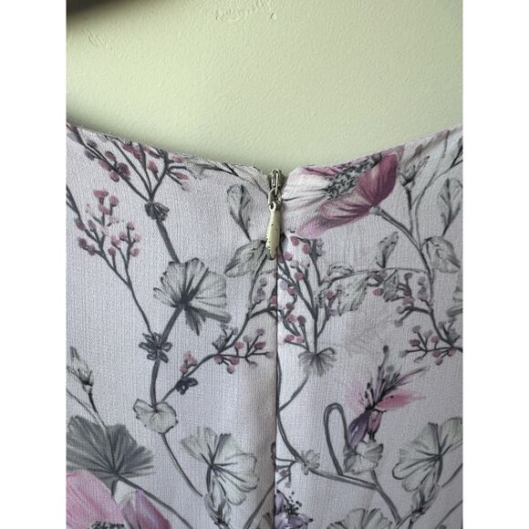 Prose & Poetry Women's Christina Floral Faux Wrap Dress Purple SZ M, Spring - Picture 3 of 6